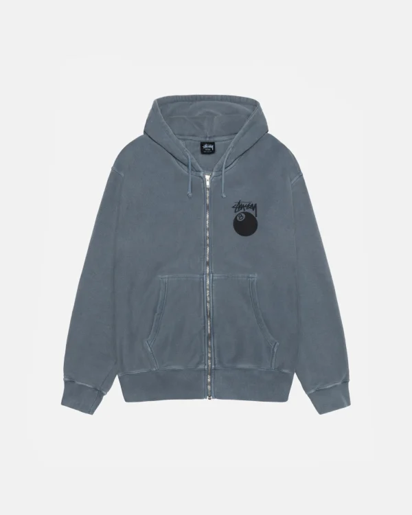Stussy 8 Ball Zip Hoodie Pigment Dyed