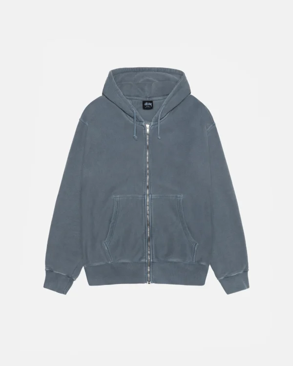 Stussy Buana Zip Hoodie Pigment Dyed Blue